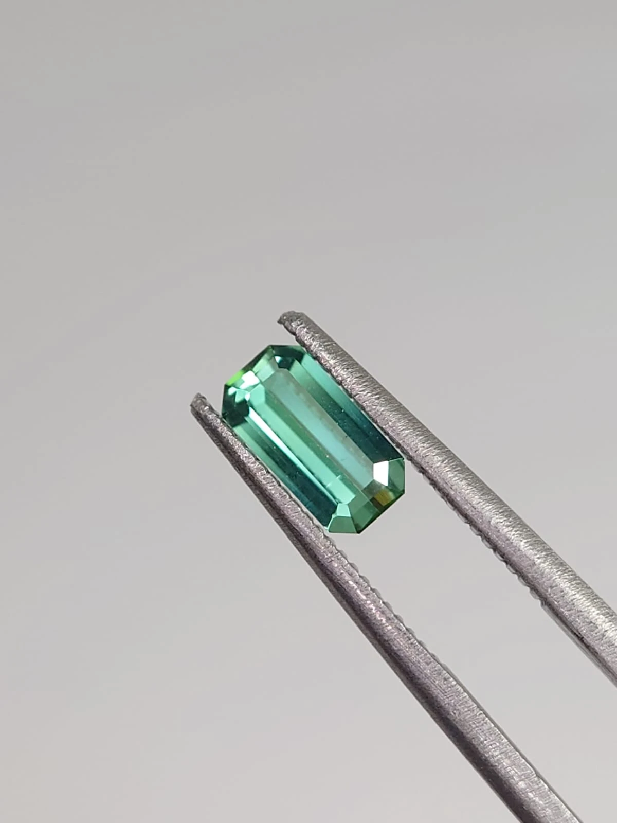 0.48ct Natural Green Tourmaline Emerald Shape Loose Gemstone from Afghanistan — view 1
